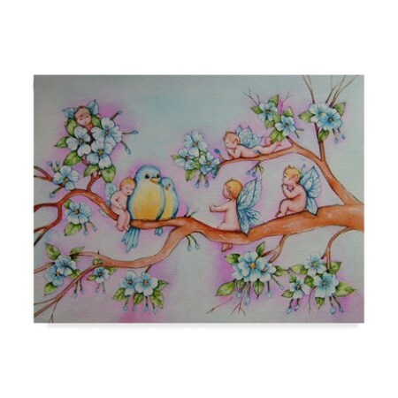 Angie Livingstone 'Blossom Fairies' Canvas Art,35x47